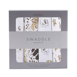 Sur le Swaddle en mousseline de bambou Savannah 4PK