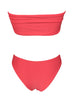 Zoey Bandeau Top & Classic Bottom - Coral