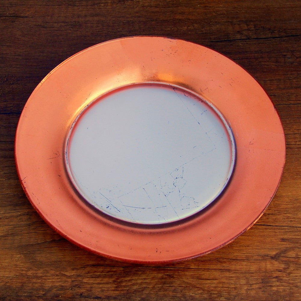 GILT LUNA Set/4 Silver/Rose Salad Plates