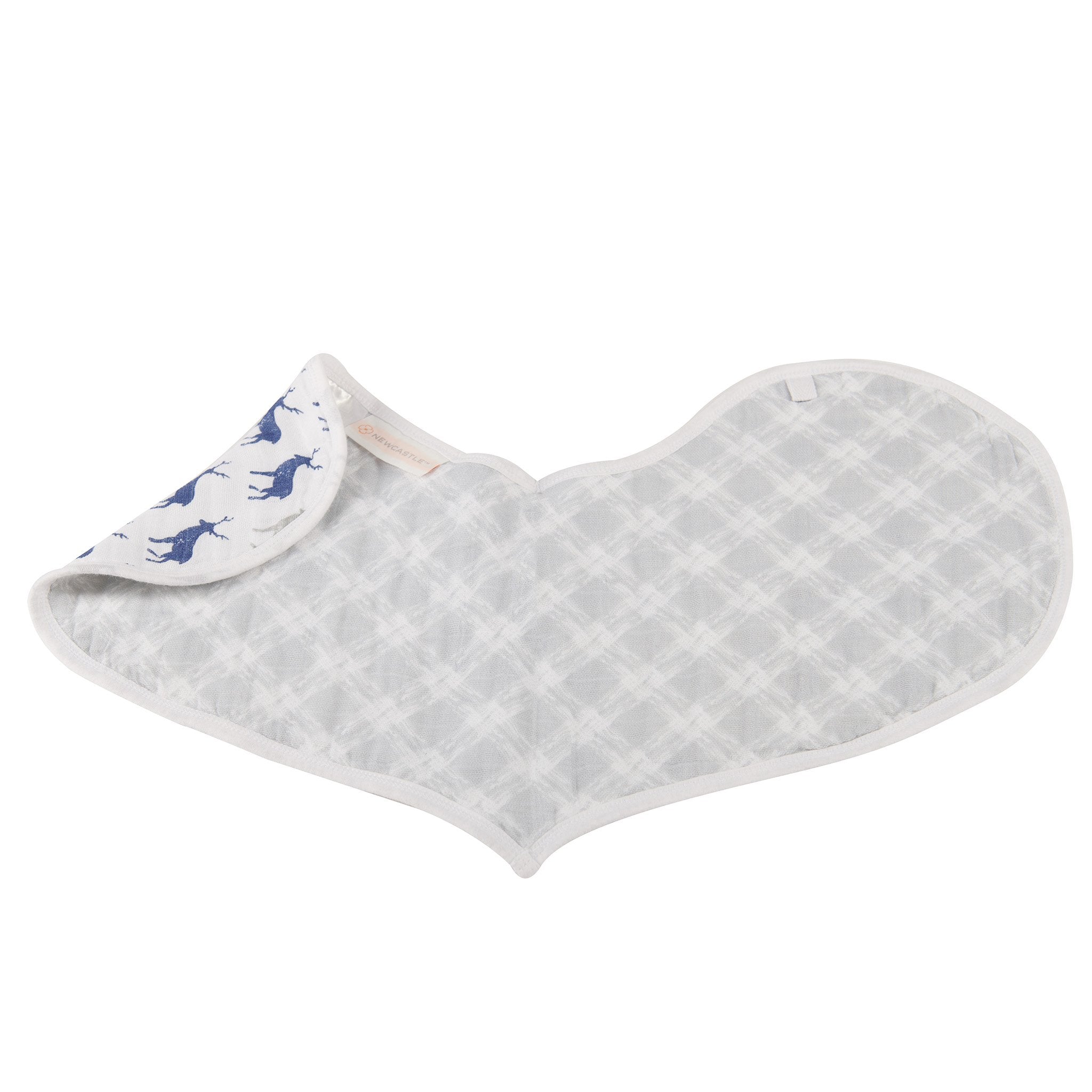 In the Wild Elephant Cotton Burp Cloth Bib 2PK