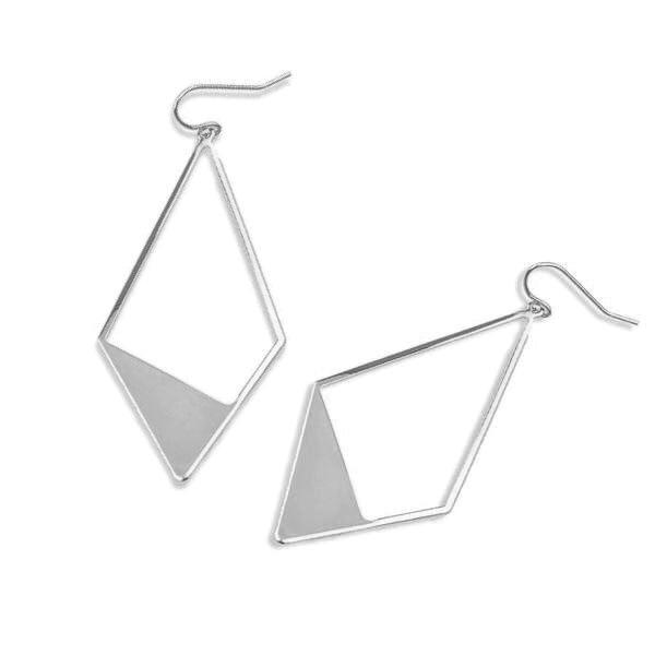 Boucles d'oreilles triangulaires en argent Charlee