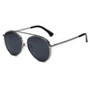 Bethel - Retro Mirrored Lens Teardrop Aviator Sunglasses