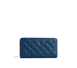 Uptown Quilted - Navy Zipper Wallet