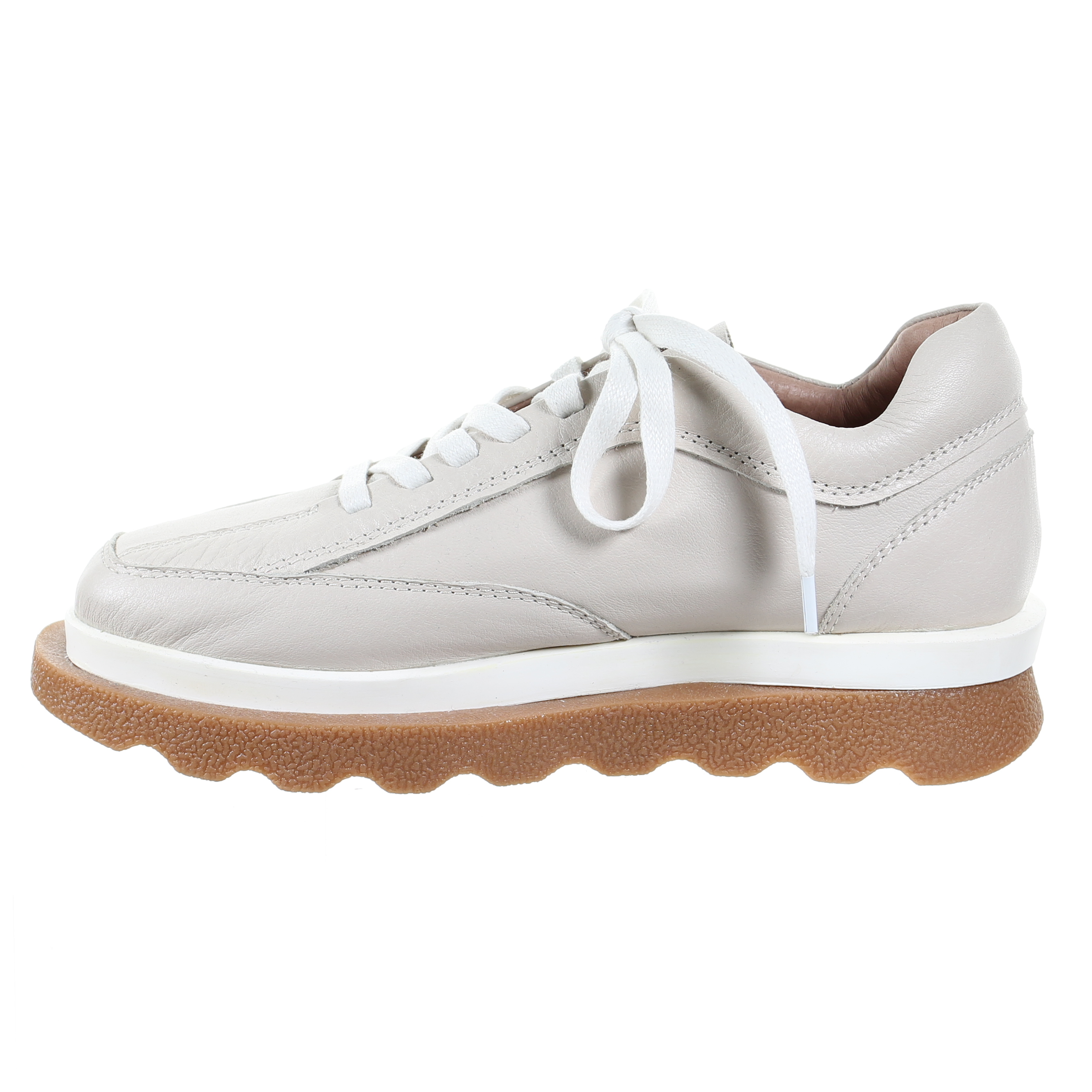 Double Layer Leather Sneaker (BEIGE)