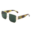 Diamonde - Square Retro Flat Top Tinted Vintage Fashion Sunglasses