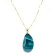 Ella Genuine Agate Necklace in Blue