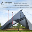 Double-Sided Silicon-Coated Pyramid Tent