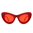 Luminara - Women Fashion Retro Round Cat Eye Sunglasses