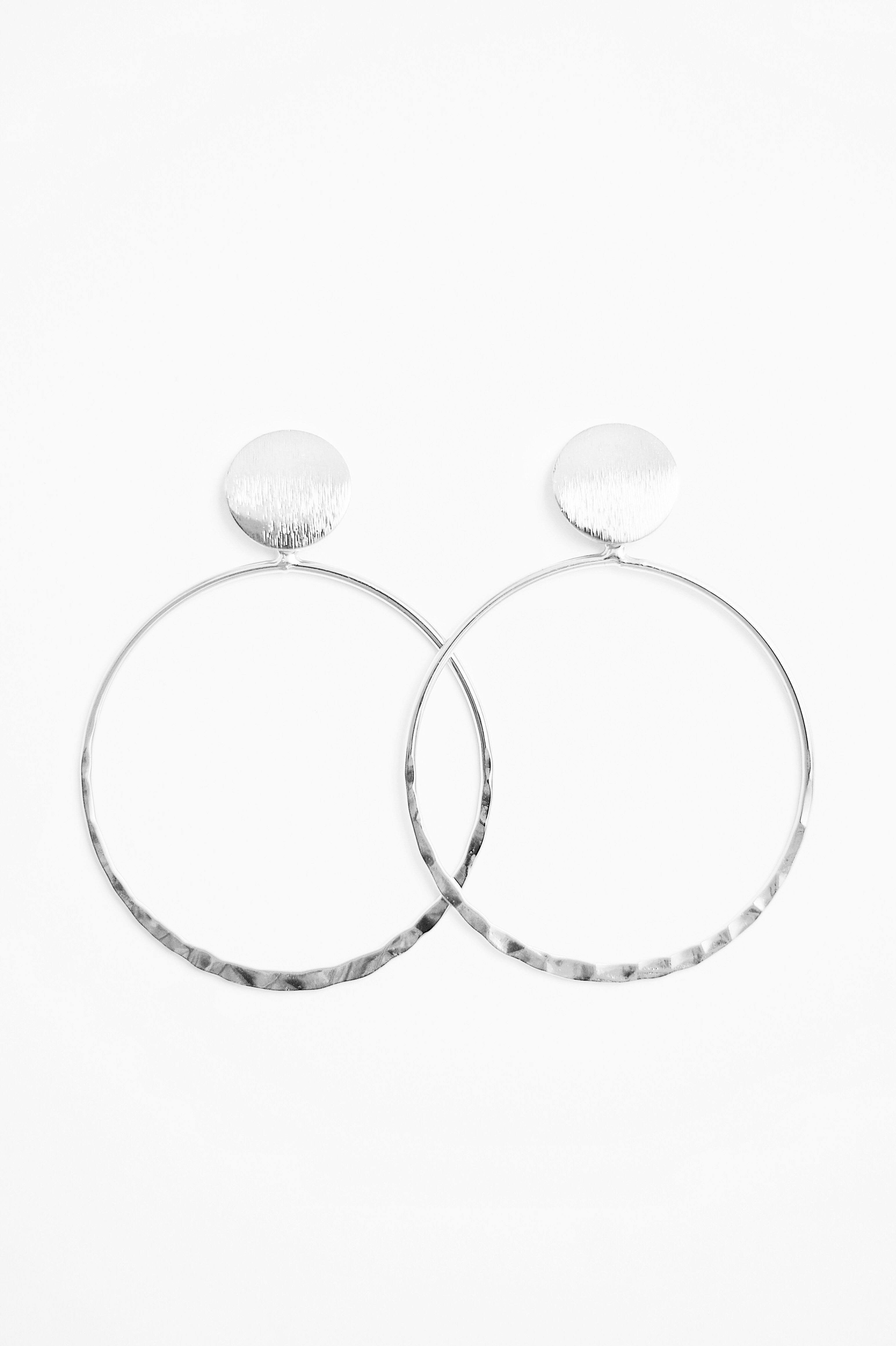 Jenn Silver Hoop Earrings