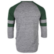 ZIMEGO Men's 3/4 Sleeve GREEN Baseball Football College Raglan Henley