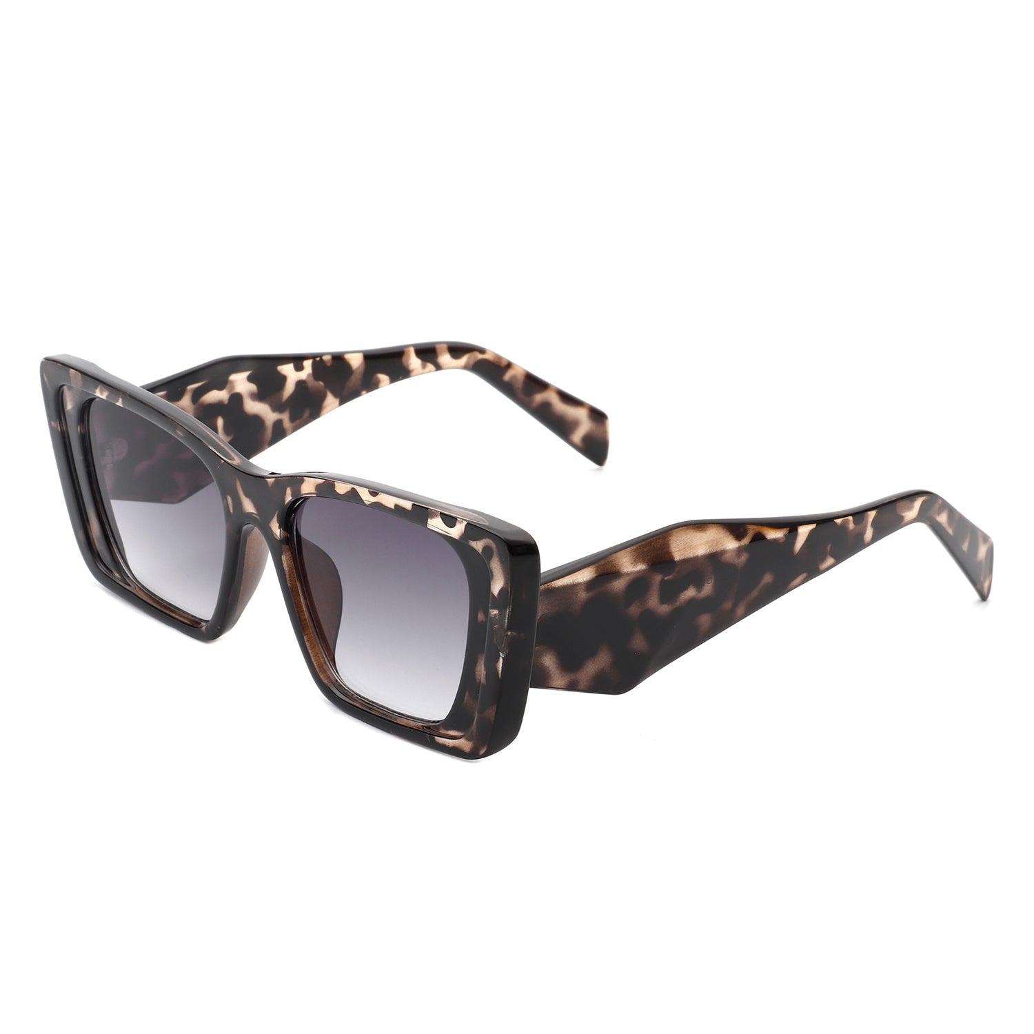 Karmelle - Square Retro Oversize Thick Frame Fashion Women Cat Eye Sunglasses