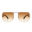 Diamonde - Square Retro Flat Top Tinted Vintage Fashion Sunglasses