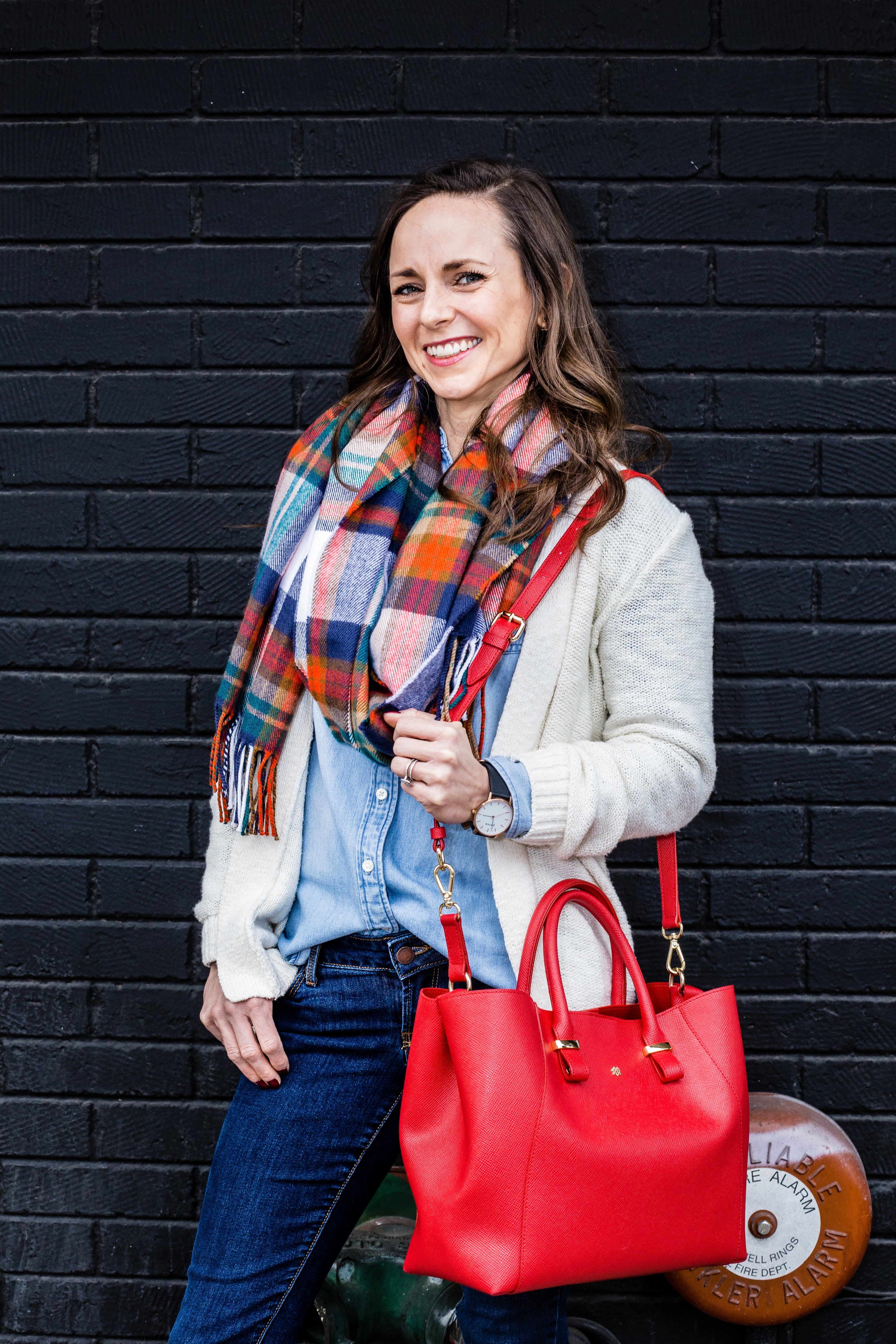 Jane - Red Vegan Leather Satchel