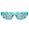 Oceanlux - Women Fashion Square Chunky Retro Chic Cat Eye Sunglasses