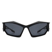 Pollich - Futuristic Rectangle Geometric Chunky Square Fashion Sunglasses