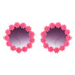 Ysabelia - Round Daisy Flower Shape Circle Party Floral Women Sunglasses