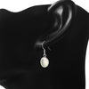 Mother of Pearl Oval Silver Earrings