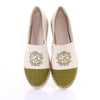 Espadrilles bicolores-Vert