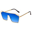 LAVAL | S2071 - Flat Top Metal Oversize Square Fashion Sunglasses