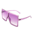 Zenithia - Square Oversize Women Flat Top Fashion Sunglasses