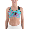 Women's Moisture Wicking Olivia III Rise & Go Sports Bra (White & Black Piping)