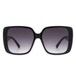 Lunacove - Square Retro Oversize Fashion Flat Top Women Sunglasses