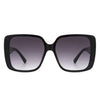 Lunacove - Square Retro Oversize Fashion Flat Top Women Sunglasses