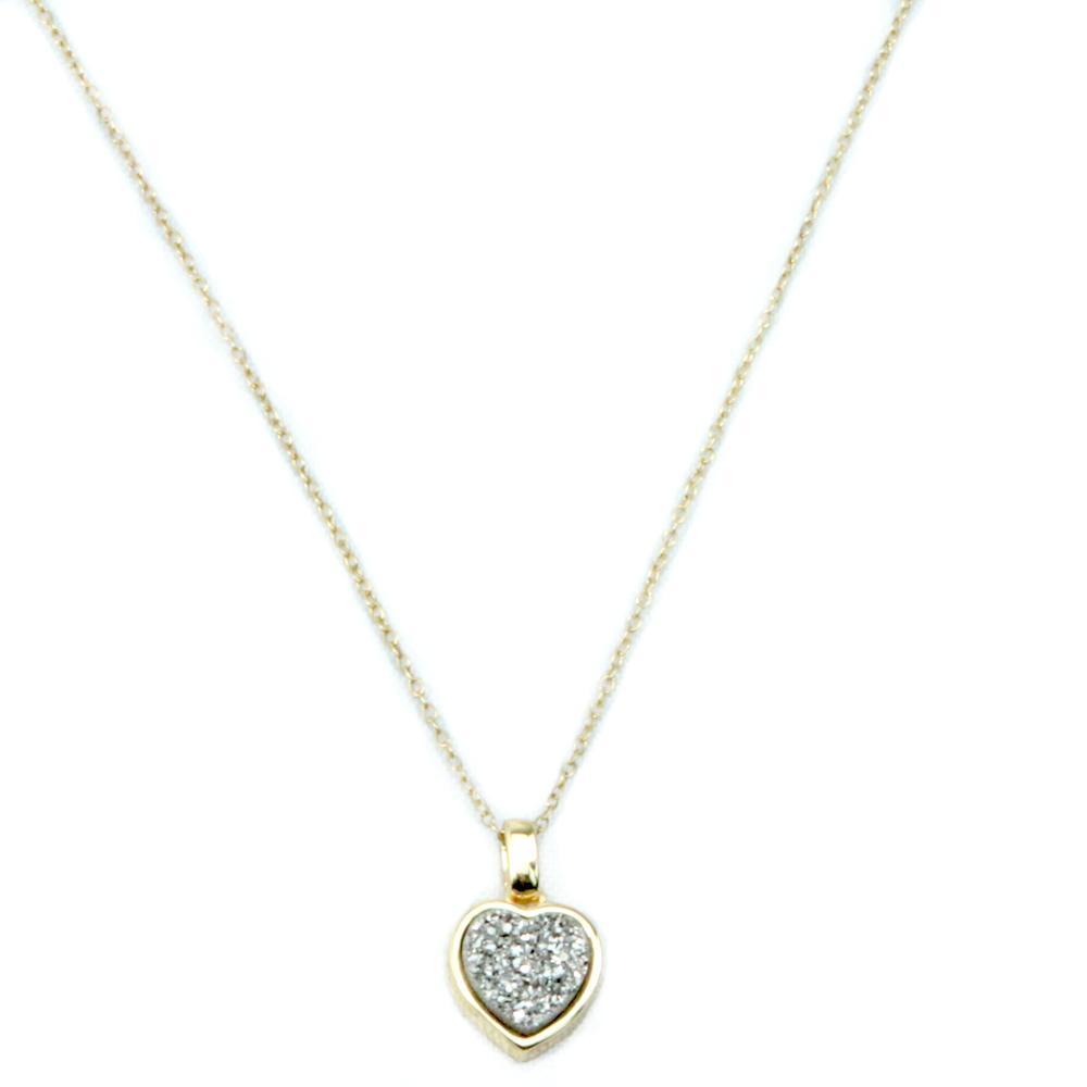 Olivia Heart Druzy Necklace