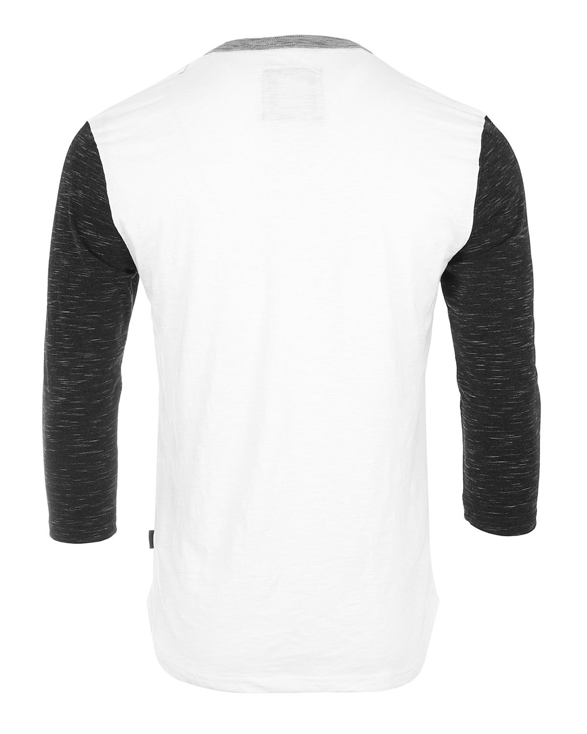 ZIMEGO Men's 3/4 Sleeve Black & White Baseball Henley