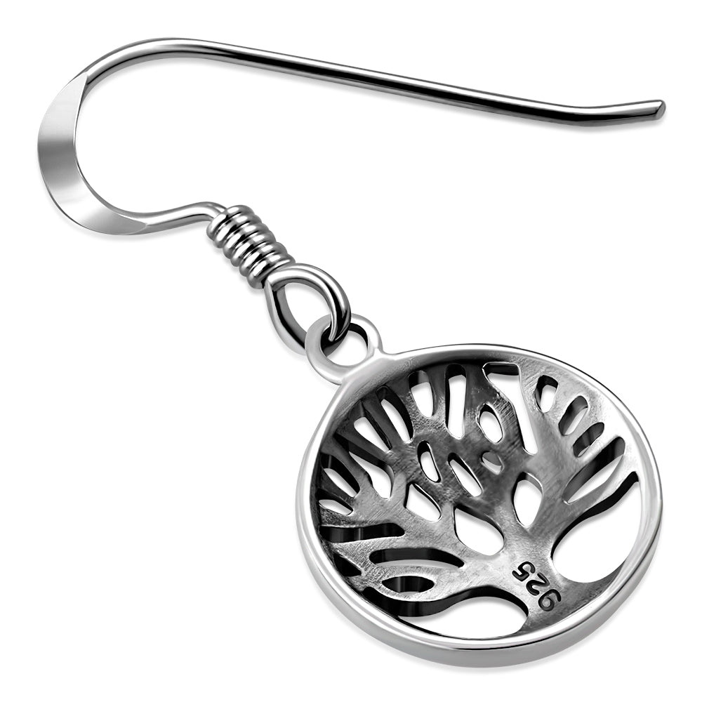 Boucles d'oreilles en argent petit arbre de vie