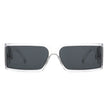 Daylumin - Rectangle Retro Chunky Square Wrap Around Sunglasses