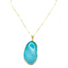 Ella Genuine Agate Necklace in Blue