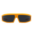 Starwise - Rectangle Y2K Futuristic Sports Flat Top Wrap Around Sunglasses