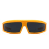 Starwise - Rectangle Y2K Futuristic Sports Flat Top Wrap Around Sunglasses