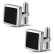 Sterling Silver Black Onyx Cufflinks