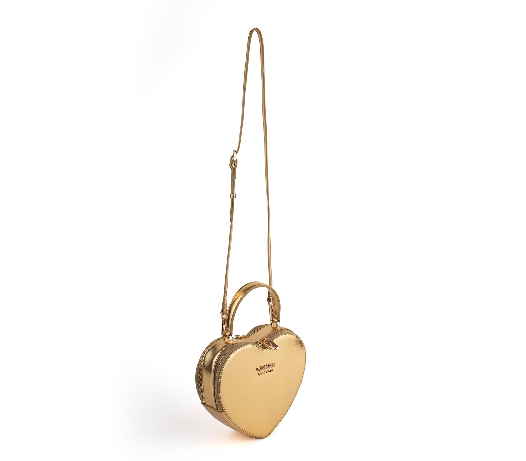 Sweetheart - Gold Vegan Crossbody Bag