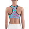 Women's Moisture Wicking Olivia III Rise & Go Sports Bra (White & Black Piping)