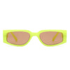 Xenotica - Rectangle Narrow Retro Slim Vintage Square Sunglasses