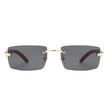 Oceanize - Rectangle Rimless Retro Frameless Fashion Tinted Sunglasses