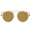 FAIRFAX | Polarized Circle Round Brow-Bar Fashion Sunglasses