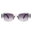 Goldenyx - Rectangular Fashion Geometric Narrow Slim Retro Sunglasses