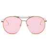 LOUDON | Oversize Tinted Lens Round Aviator Sunglasses