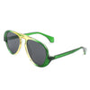 Twinklez - Futuristic Fashion Chunky Vintage Inspired Aviator Sunglasses