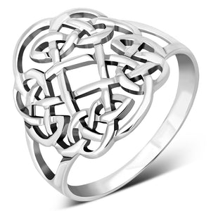 Bague ronde celtique en argent