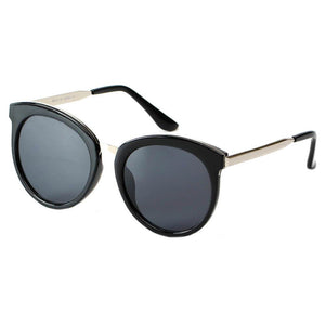 ELWOOD | Vintage Oversized Round Mirrored Lens Horned Rim Sunglasses