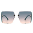 Phoenixy - Square Oversize Half Frame Fashion Women Sunglasses