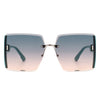 Phoenixy - Square Oversize Half Frame Fashion Women Sunglasses