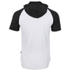 ZIMEGO T-shirt à capuche raglan à manches courtes et bas rond pour homme