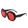 Vanta - Oversized Round Futuristic Oval Glasses Trendy Sunglasses Shades