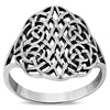 Round Large Light Plain Celtic Silver Ring